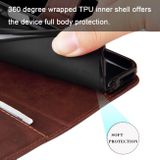 Peňaženkové kožené puzdro FASHION na iPhone 15 Pro Max - Hnedá