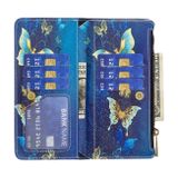 Peňaženkové kožené puzdro na iPhone 15 Pro Max - Gold Butterfly
