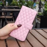Peňaženkové kožené puzdro DIAMOND na iPhone 15 Pro Max - Ružová