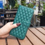 Peňaženkové kožené puzdro Diamond na iPhone 15 Pro - Zelená