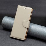 Peňaženkové kožené puzdro LITCHI na iPhone 15 Pro - Šedá