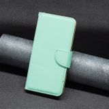 Peňaženkové kožené puzdro LITCHI na iPhone 15 Plus - Zelená