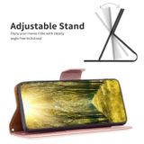 Peňaženkové kožené puzdro LITCHI na iPhone 15 - Ružové zlato