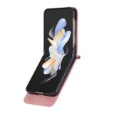Peňaženkové kožené puzdro Dierfeng Dream na Samsung Galaxy Z Flip 5 - Ružová