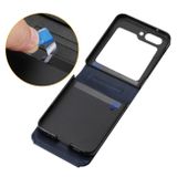Peňaženkové kožené puzdro Cubic na Samsung Galaxy Z Flip 5 - Modrá