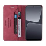 Multifunkčné peňaženkové puzdro GQUTROBE na Xiaomi 13 Pro - Vínovo červená