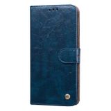 Peňaženkové kožené puzdro Wax na Samsung Galaxy A24 - Modrá