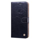 Peňaženkové kožené puzdro Wax na Samsung Galaxy A24 - Čierna