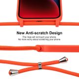 Gumený kryt Crossbody na iPhone 15 Plus - Oranžová