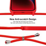 Gumený kryt Crossbody na iPhone 15 Plus - Červená