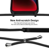 Gumený kryt Crossbody na iPhone 15 Plus - Čierna
