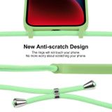 Gumený kryt Crossbody na iPhone 15 Plus - Matcha zelená
