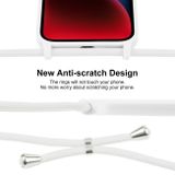 Gumený kryt Crossbody na iPhone 15 Plus - Biela