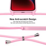 Gumený kryt Crossbody na iPhone 15 Plus - Ružová