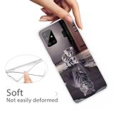 Gumený kryt Coloured Drawing Pattern Highly Transparent na Samsung Galaxy A51 5G - Cat Tiger
