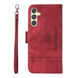 Peňaženkové kožené puzdro BETOPNICE na Samsung Galaxy A24 - Červená