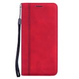 Peňaženkové kožené puzdro Business na Samsung Galaxy A24 - Červená