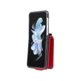 Peňaženkové kožené puzdro AZNS Calf na Samsung Galaxy Z Flip 5 - Červená
