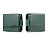 Peňaženkové kožené puzdro AZNS Calf na Samsung Galaxy Z Flip 5 - Zelená