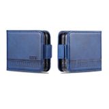 Peňaženkové kožené puzdro AZNS Calf na Samsung Galaxy Z Flip 5 - Modrá