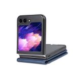 Peňaženkové kožené puzdro AZNS Calf na Samsung Galaxy Z Flip 5 - Modrá