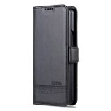 Peňaženkové kožené puzdro AZNS Calf na Samsung Galaxy Z Fold5 - Čierna