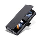 Peňaženkové kožené puzdro AZNS Calf na Samsung Galaxy Z Fold5 - Čierna