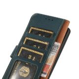 Peňaženkové kožené puzdro KHAZNEH Custer na Samsung Galaxy S24 Ultra 5G - Zelená