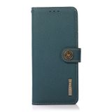 Peňaženkové kožené puzdro KHAZNEH Custer na Samsung Galaxy A05s - Zelená