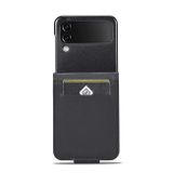 Kožený kryt LC.IMEEKE Carbon na Samsung Galaxy Z Flip4 - Vertikálna čierna