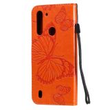 Peňaženkové 3D puzdro na Motorola Moto G8 Power Lite - Oranžový