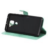 Peňaženkové 3D puzdro BUTTERFLIES na Xiaomi Redmi Note 9 - Zelená