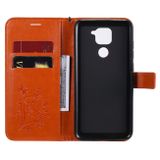 Peňaženkové 3D puzdro BUTTERFLIES na Xiaomi Redmi Note 9 - Oranžová