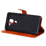 Peňaženkové 3D puzdro BUTTERFLIES na Xiaomi Redmi Note 9 - Oranžová