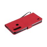 Peňaženkové kožené puzdro na Motorola Moto G8 Power Lite - Červený