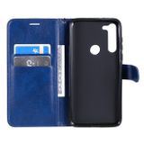 Peňaženkové kožené puzdro na Motorola Moto G8 Power - Modrá