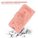 Peňaženkové kožené puzdro Butterfly Rose na Motorola Edge 40 Pro - Ružová