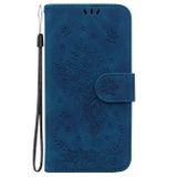 Peňaženkové kožené puzdro Butterfly Rose na Motorola G14 - Modrá