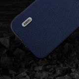 Kožený kryt ABEEL Luolai na Samsung Galaxy S23 FE - Tmavo modrá