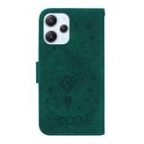 Peňaženkové kožené puzdro Butterfly Rose na Xiaomi Redmi 12 - Zelená
