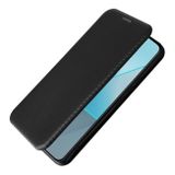 Peňaženkové Carbon puzdro na Xiaomi Redmi Note 13 Pro - Čierna