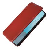 Peňaženkové Carbon puzdro na Xiaomi Redmi Note 13 Pro - Hnedá