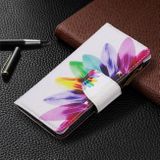 Peňaženkové kožené puzdro na Huawei P40 Lite E - Sun Flower