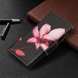 Peňaženkové kožené puzdro na Huawei P40 Lite E - Lotus