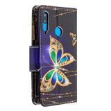 Peňaženkové kožené puzdro na Huawei P40 Lite E - Big Butterfly