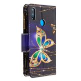 Peňaženkové kožené puzdro na Huawei Y7 (2019) - Big Butterfly