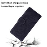 Peňaženkové kožené puzdro Tiger Embossed na Samsung Galaxy A05s - Čierna