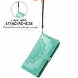 Peňaženkové kožené puzdro Mandala na Xiaomi Redmi 12 - Zelená
