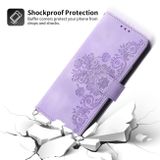 Peňaženkové kožené puzdro Flowers na Xiaomi 13T / 13T Pro – Fialová