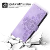 Peňaženkové kožené puzdro Flowers na Xiaomi 14 - Svetlo fialová
